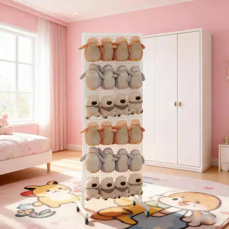 COZONY Présentoir sur pied perforé de 60 cm avec 10 crochets, panneau perforé en métal robuste avec base en T pour la vente au détail, les salons d'artisanat, les magasins d'outils