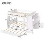 Lit superposé pleine grandeur avec bureau et rangement, lit superposé en bois peu encombrant avec étagères et lit gigogne.