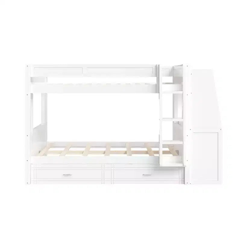 Lit superposé pleine grandeur avec bureau et rangement, lit superposé en bois peu encombrant avec étagères et lit gigogne.