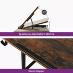 Poste de travail informatique de bureau à domicile, table d'ordinateur portable en bois avec tiroir et étagère, station de charge, bureau roulant réglable en hauteur pour petits espaces