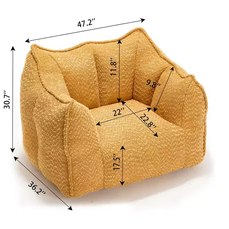 Fauteuils canapés avec mousse haute résilience pour salons et chambres, canapés paresseux carrés confortables, canapés pour adultes pour jouer, lire et regarder la télévision