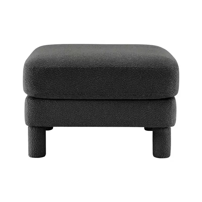 MAYEERTY Repose-pieds Ottomane Moderne en Polyester Bouclé, Tabouret Rembourré pour Salon, Chambre, Bureau