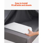 VEVOR Barrière de Lit pour Tout-Petits, Pare-Chocs de Lit Antidérapant de 142 cm, Barrière de Lit en Mousse à Haute Résilience pour Tout-Petits avec Housse Lavable en Machine, Blanc