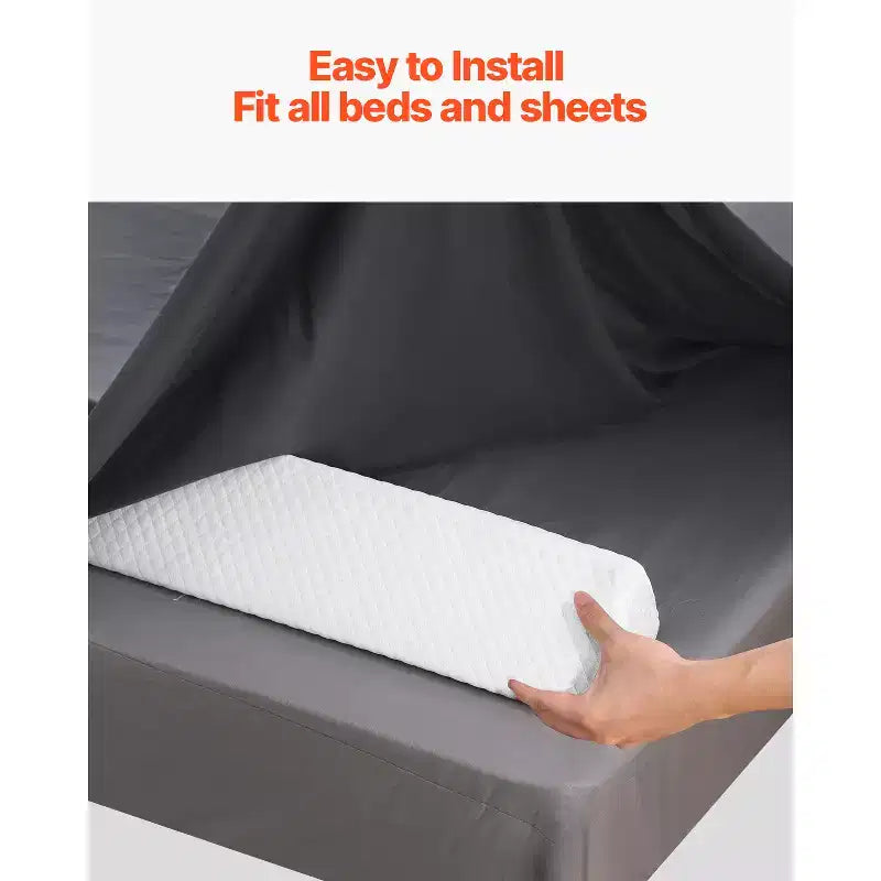 VEVOR Barrière de Lit pour Tout-Petits, Pare-Chocs de Lit Antidérapant de 142 cm, Barrière de Lit en Mousse à Haute Résilience pour Tout-Petits avec Housse Lavable en Machine, Blanc