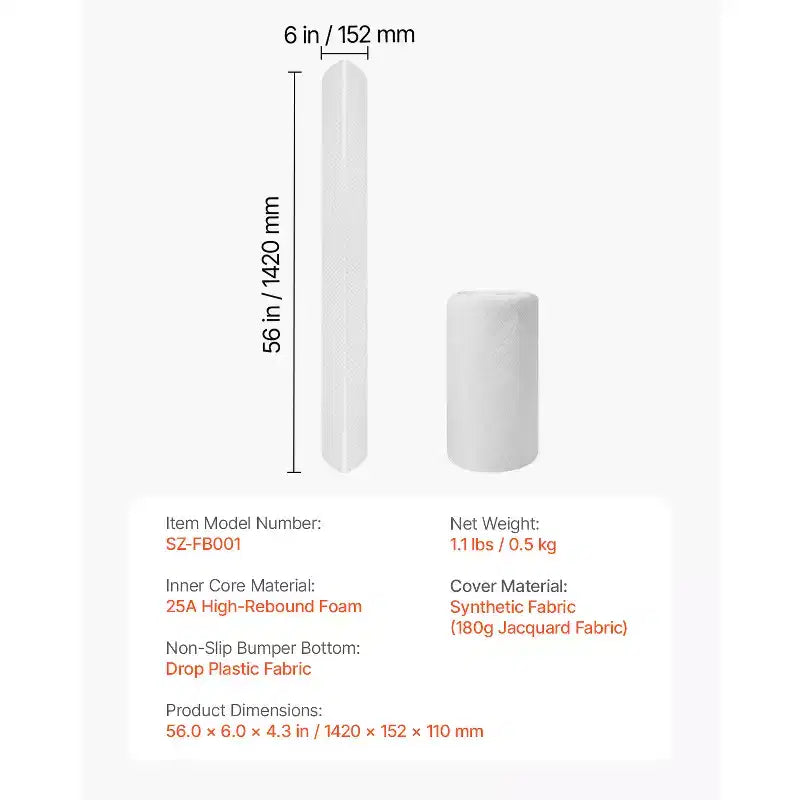 VEVOR Barrière de Lit pour Tout-Petits, Pare-Chocs de Lit Antidérapant de 142 cm, Barrière de Lit en Mousse à Haute Résilience pour Tout-Petits avec Housse Lavable en Machine, Blanc