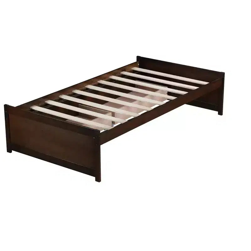 Lit plateforme double avec tiroirs, lit de repos en bois avec rangement pour chambre à coucher