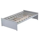 Lit plateforme double avec tiroirs, lit de repos en bois avec rangement pour chambre à coucher