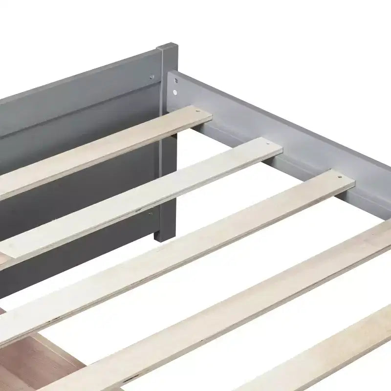 Lit plateforme double avec tiroirs, lit de repos en bois avec rangement pour chambre à coucher