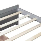 Lit plateforme double avec tiroirs, lit de repos en bois avec rangement pour chambre à coucher
