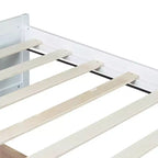 Lit plateforme double avec tiroirs, lit de repos en bois avec rangement pour chambre à coucher