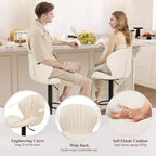 Tabourets de bar réglables en hauteur 24-32.1 avec pivot à 360°, coussin souple et élastique pour îlot de cuisine, bar, salon