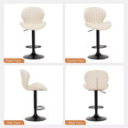 Tabourets de bar réglables en hauteur 24-32.1 avec pivot à 360°, coussin souple et élastique pour îlot de cuisine, bar, salon