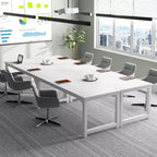 Lantine 70.8?Bureau de direction, Grand bureau d'ordinateur avec cadre épais, Mobilier de bureau moderne et simple pour bureau à domicile, Blanc