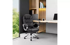 BALHAM TRADE-Chaise de Bureau Simili Cuir Hauteur Réglable Pivotante avec Support Lombaire et Accoudoirs Rembourrés