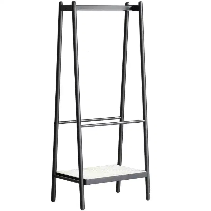 Solid Oak Clothes Hangers, Black Rattan Clothes Hangers, Clothes Hangers with Frames, Upright Clothes Hangers, for Hanging Clothes