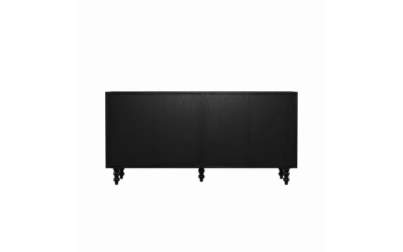 Console TV JVNOXK avec rangement, dotée de portes brossées et à motif d'algues marines, idéale pour les salles à manger. Naturel