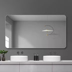Bathroom Mirror for Wall, 29X39 Rounded Rectangle Mirror, Frameless Anti Fog and Waterproof Glass Bathroom Vanity Mirror