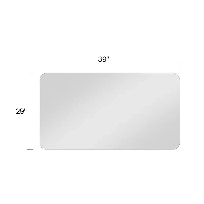 Miroir de salle de bain mural, miroir rectangulaire arrondi 29X39, miroir de vanité de salle de bain en verre sans cadre antibuée et étanche