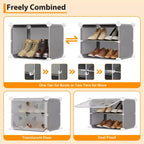 Meuble à chaussures 8 niveaux grande capacité avec crochets, montage facile, placard de rangement pour chaussures pour placard, couloir, chambre