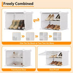 Meuble à chaussures 8 niveaux grande capacité avec crochets, montage facile, placard de rangement pour chaussures pour placard, couloir, chambre