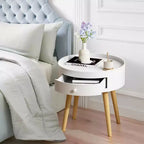 MAYEERTY 18H Nightstand with Storage Drawer & Oak