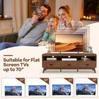 Meuble TV Costway pour téléviseurs jusqu'à 70'' Meuble TV Rétro Meuble de Rangement