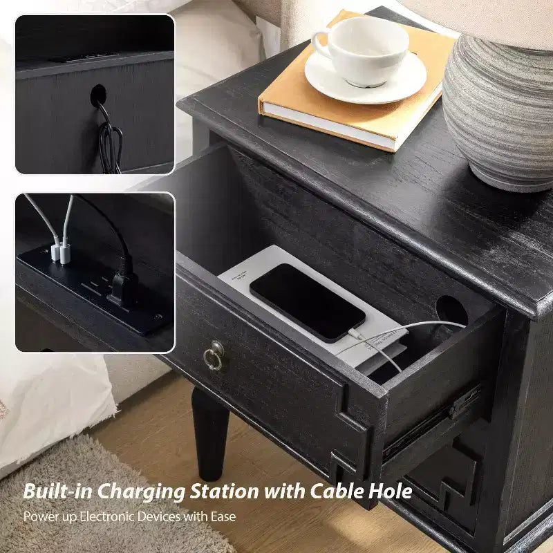 Tikal 28 Table de chevet à 2 tiroirs, lot de 2 | HULALA HOME-NOYER