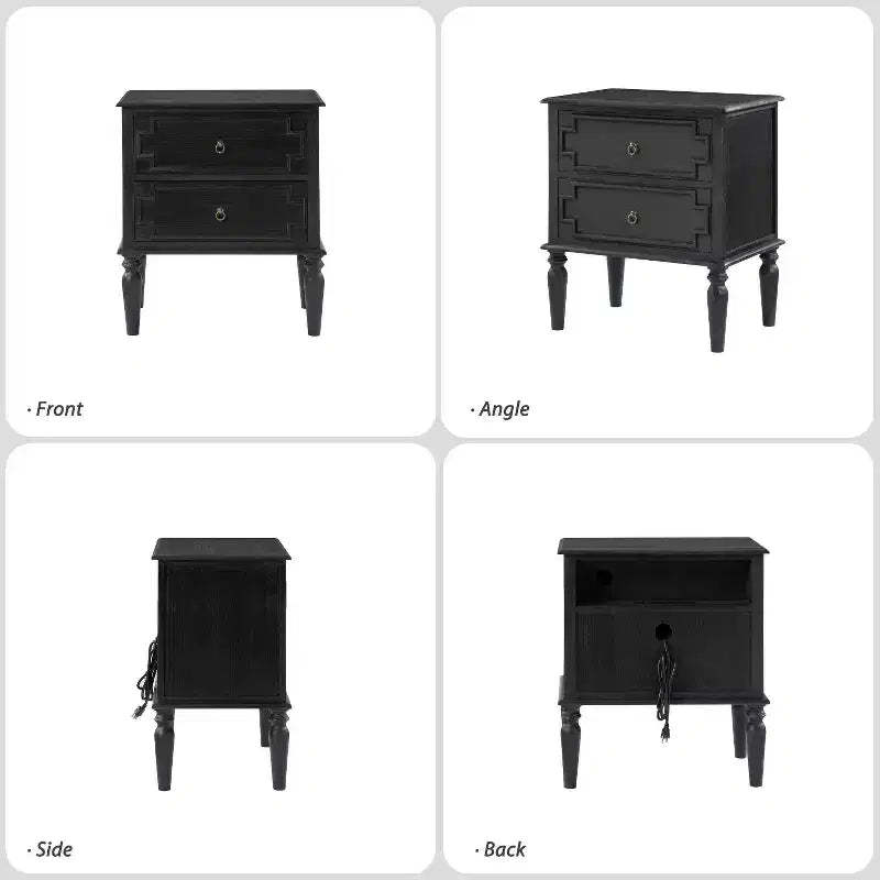 Tikal 28 Table de chevet à 2 tiroirs, lot de 2 | HULALA HOME-NOYER