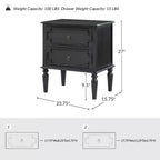 Tikal 28 Table de chevet à 2 tiroirs, lot de 2 | HULALA HOME-NOYER