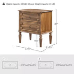 Tikal 28 Table de chevet à 2 tiroirs, lot de 2 | HULALA HOME-NOYER