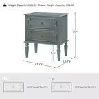 Tikal 28 Table de chevet à 2 tiroirs, lot de 2 | HULALA HOME-NOYER
