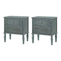 Tikal 28 Tall 2-Drawer End Table Set of 2 | HULALA HOME-WALNUT