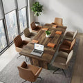 MAYEERTY 70.8 Wood Executive Desk, Modern Study Computer Writing Table