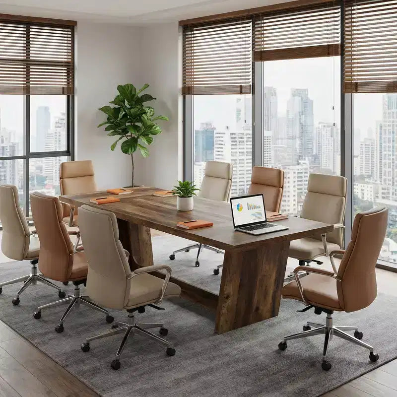 MAYEERTY 70.8 Bureau de direction en bois, Table d'étude et d'écriture moderne pour ordinateur