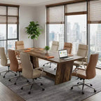 MAYEERTY 70.8 Bureau de direction en bois, Table d'étude et d'écriture moderne pour ordinateur