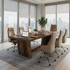 MAYEERTY 70.8 Bureau de direction en bois, Table d'étude et d'écriture moderne pour ordinateur