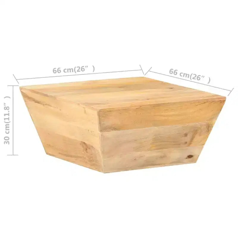 vidaXL Table Basse en Forme de V Table d'appoint Canapé Salon Bois Massif