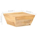 vidaXL Table Basse en Forme de V Table d'appoint Canapé Salon Bois Massif
