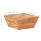 vidaXL Table Basse en Forme de V Table d'appoint Canapé Salon Bois Massif