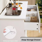 8 Commodes de chambre, commode double de 130 cm de large avec grands tiroirs, commode moderne pour chambre à coucher, salon, couloir