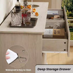 8 Commodes de chambre, commode double de 130 cm de large avec grands tiroirs, commode moderne pour chambre à coucher, salon, couloir