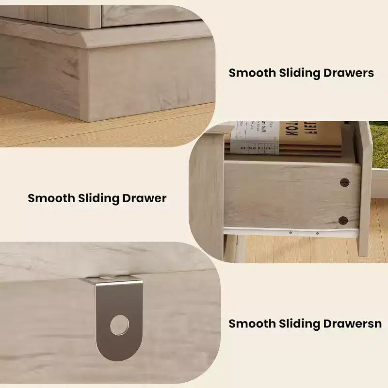 8 Commodes de chambre, commode double de 130 cm de large avec grands tiroirs, commode moderne pour chambre à coucher, salon, couloir