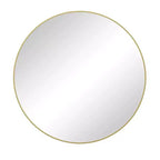 Grand miroir mural rond de 48 pouces, miroir décoratif moderne en métal pour salon, cheminée - Panipeachy