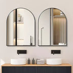 Miroir mural décoratif arqué 30 x 40, grand miroir de vanité moderne avec cadre en alliage d'aluminium pour entrée, salle de bain - Panipeachy