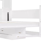 Lit escamotable Queen Size avec étagères de rangement et armoires, lit armoire Queen en bois avec bureau, lit mural pliable pour chambre d'amis ou bureau