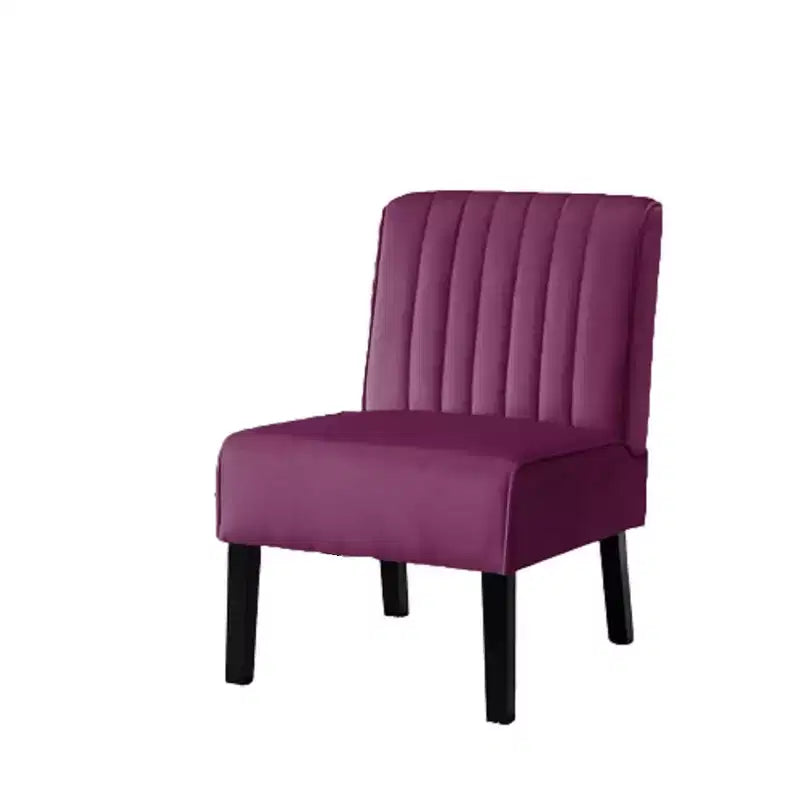 Whisen - Lot de 2 chaises d'appoint modernes, chaises sans accoudoirs élégantes en velours avec pieds en bois massif, design minimaliste