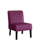 Whisen - Lot de 2 chaises d'appoint modernes, chaises sans accoudoirs élégantes en velours avec pieds en bois massif, design minimaliste