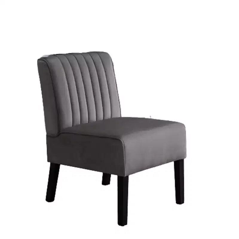 Whisen - Lot de 2 chaises d'appoint modernes, chaises sans accoudoirs élégantes en velours avec pieds en bois massif, design minimaliste