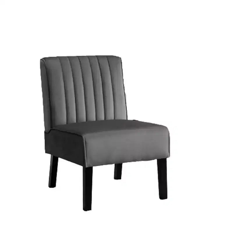 Whisen - Lot de 2 chaises d'appoint modernes, chaises sans accoudoirs élégantes en velours avec pieds en bois massif, design minimaliste