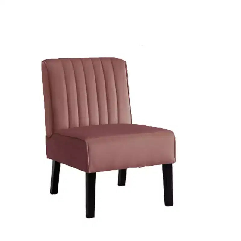 Whisen - Lot de 2 chaises d'appoint modernes, chaises sans accoudoirs élégantes en velours avec pieds en bois massif, design minimaliste